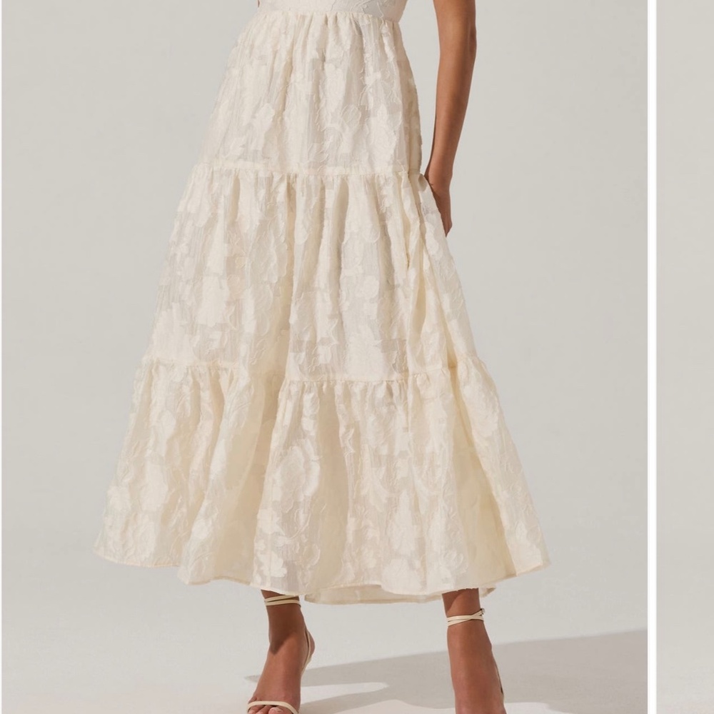 Astr the Label Floral Chiffon Tiered Midi Dress - Picture 5 of 8